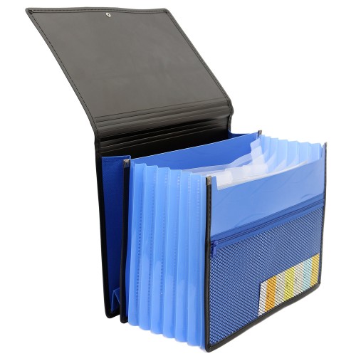A4 Letter Size Wave Pattern Accordion File Document Organizer for Business Blue School LANKIN 13 Pocket Expanding File Folders Office Home 